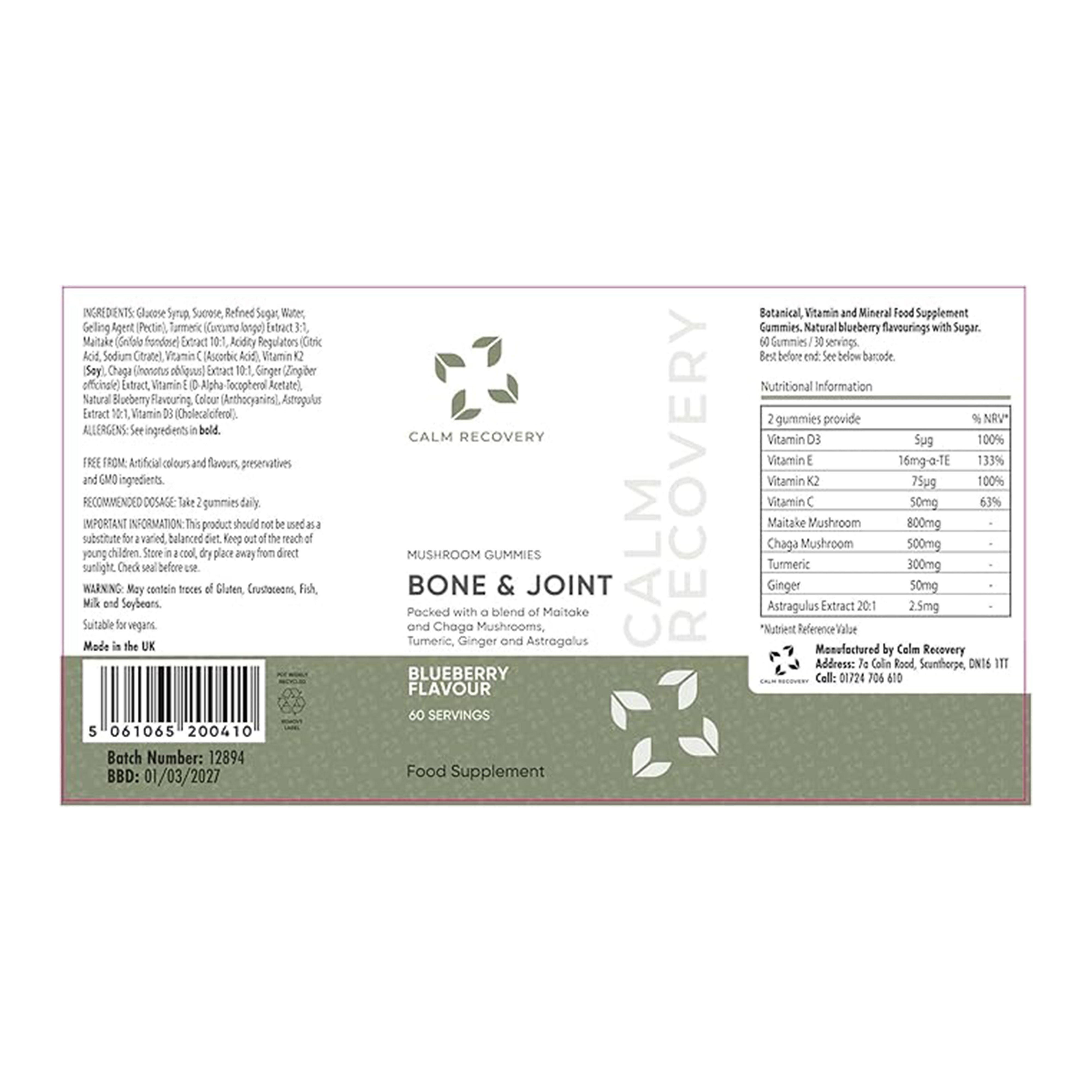 Bone Joint Pain Mushroom Gummies