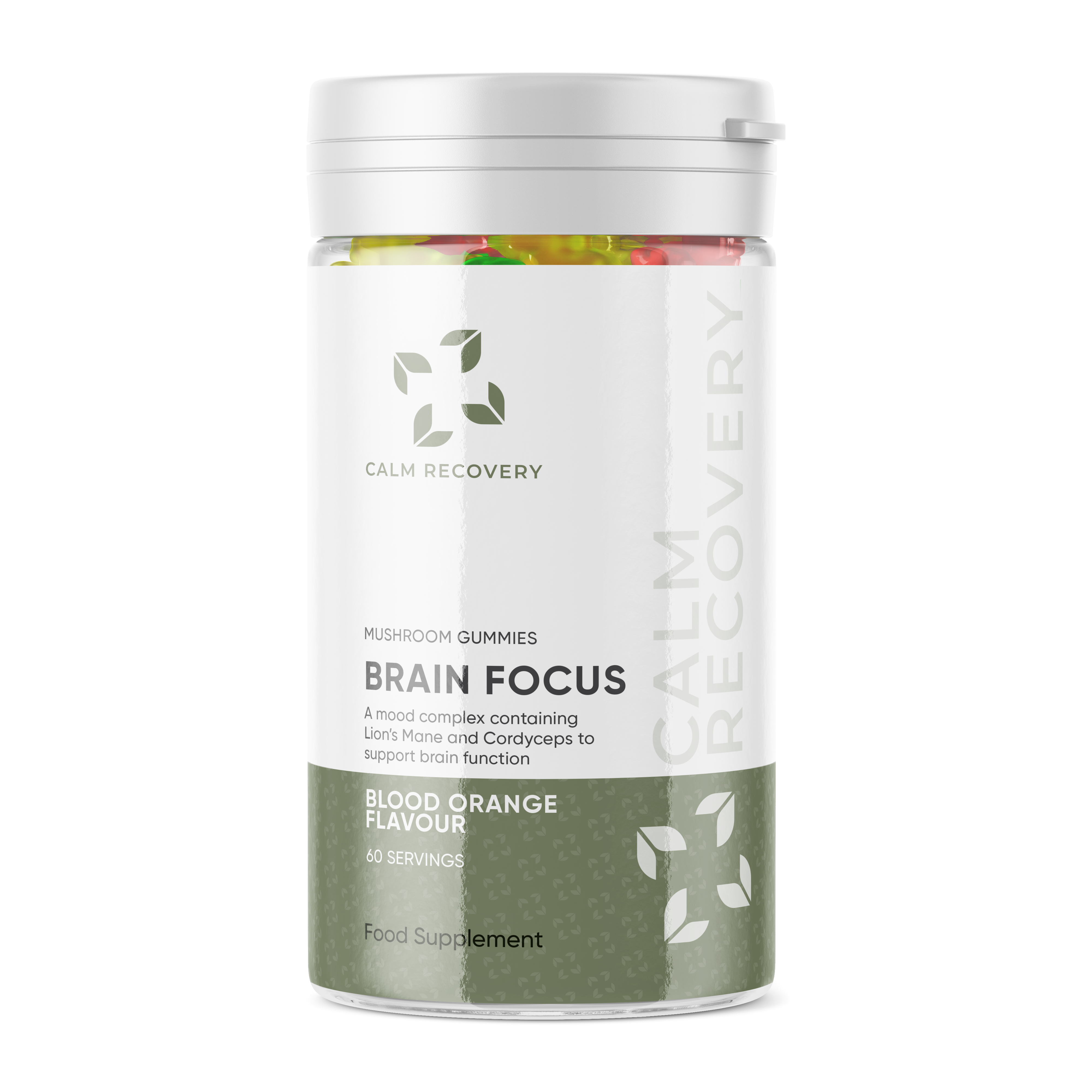 Brain focus mushroom gummy supplement