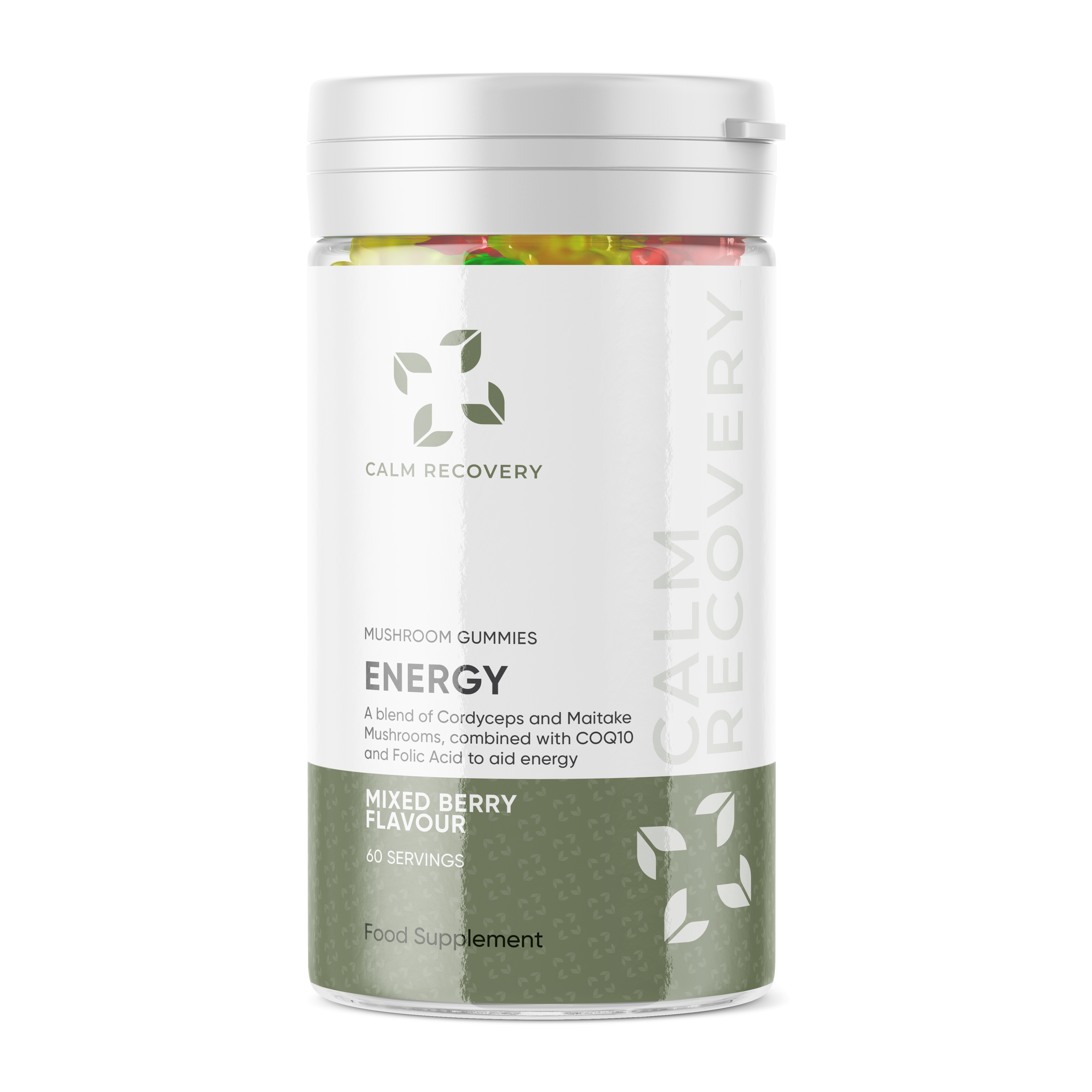 Energy mushroom gummy supplement